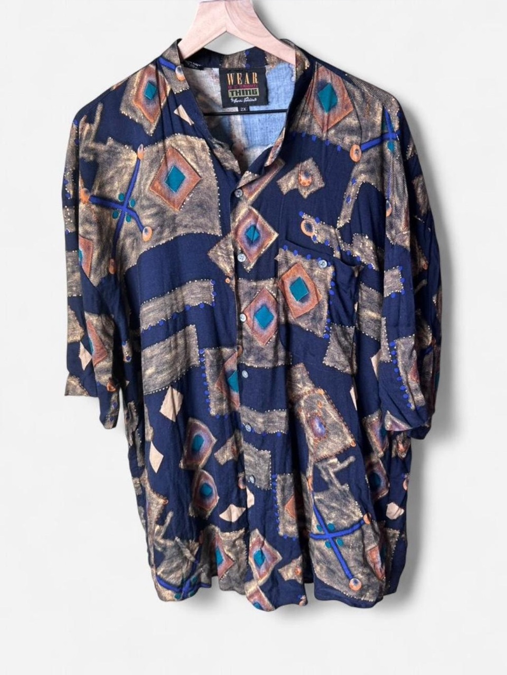 Vintage Button Down Wear It Right Things by Henri Vidalise 2X
